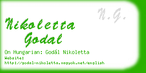 nikoletta godal business card